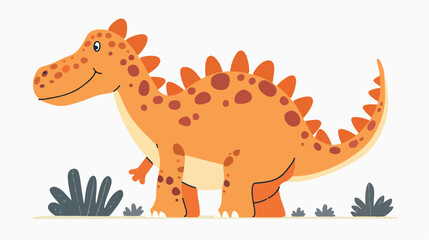 Funny dinosaur. Vector illustration Flat vector isolated
