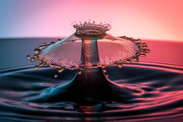 Beautiful colored water droplet collision background