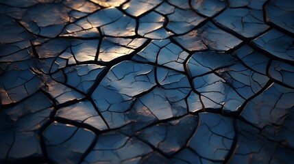 Cracked Paint Texture in navy Colors on a concrete Wall. Vintage Background
