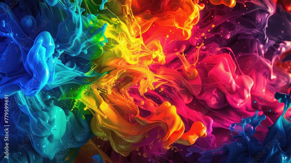 Poster abstract colorful background with paint
