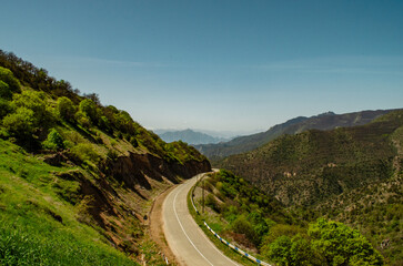 landscape with Iranian border road
