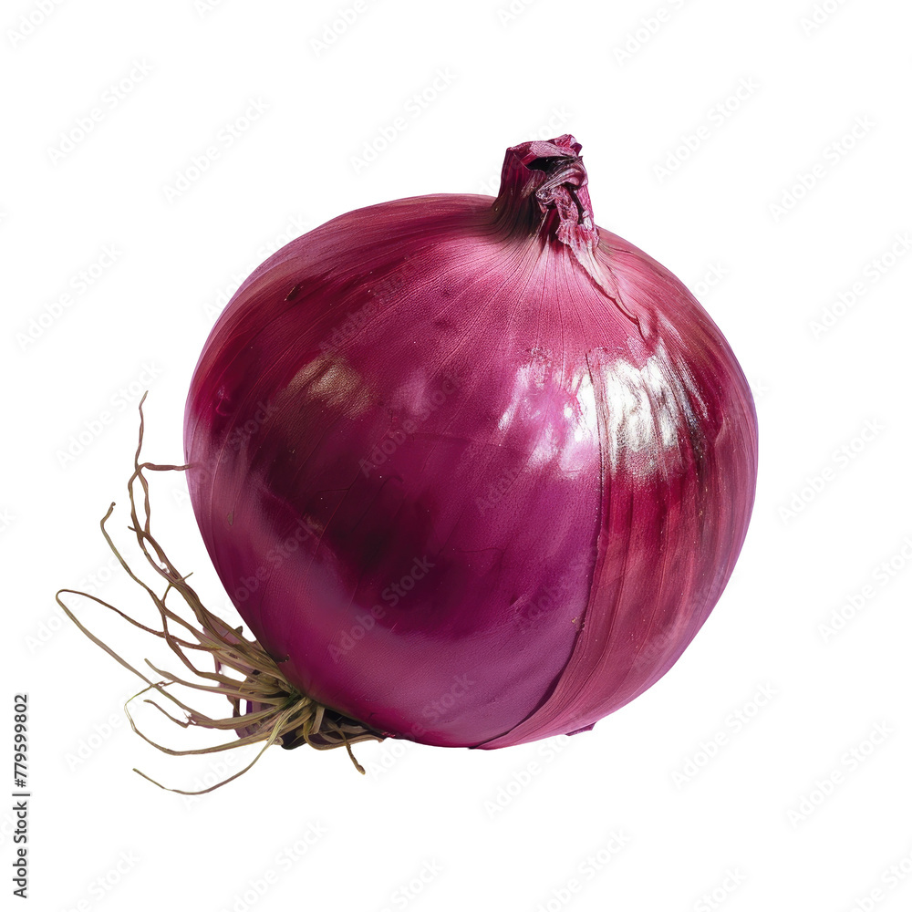 Poster a close up of a red onion on a transparent background