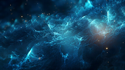 Fototapeta na wymiar Digital nebula blue flash point line abstract poster web page PPT background