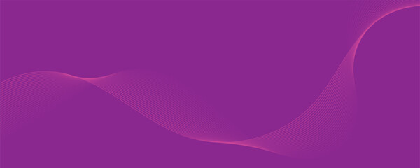 Purple background with flowing wave lines. Futuristic technology concept. Vector illustration
