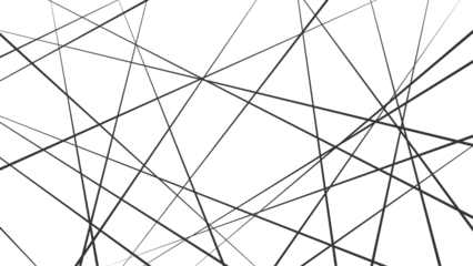 Fotobehang Chaotic abstract line background. Random geometric line seamless pattern. Black outline monochrome texture. Vector illustration. © Sharmin
