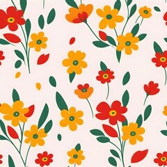 seamless pattern with flowers