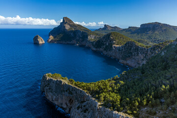 Fototapeta na wymiar View from the famous viewpoint of Mirador de El Colomer, Mallorca, Balearic Islands