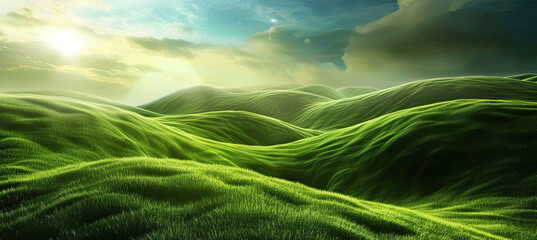 Abstract green landscape wallpaper