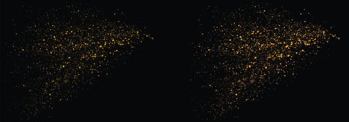Abstract vector festive gold glitter background element