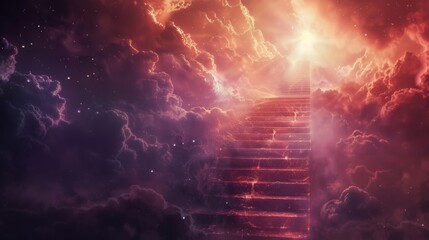 Ethereal stairway to heavenly light