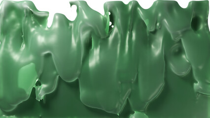 Wall of Wax with Jade colors pattern Melting on a white background