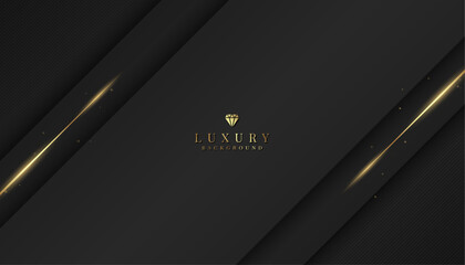 Luxurious black background with sparkling gold and glitter. modern elegant abstract background