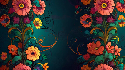 Fototapeta na wymiar abstract floral background
