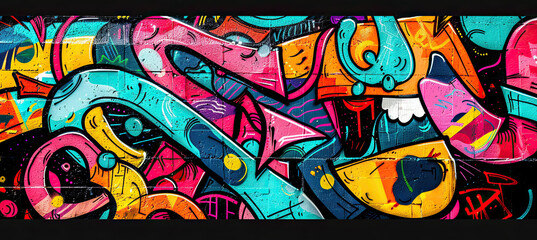 Graffiti wall abstract isolated on black background