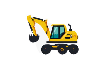 illustrazione di escavatore, macchina movemento terra