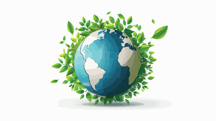 Icon of the Eco Earth. Environmental concept. Vector