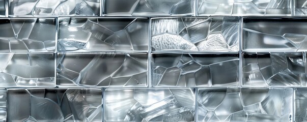 Abstract glass block wall texture