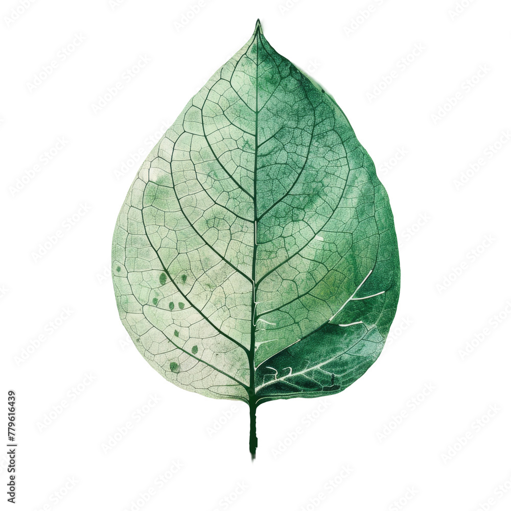 Poster a close up of a leaf with a transparent background