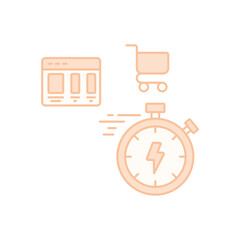 Flash Sale Timer vector icon. Fresh sale vector concept icon