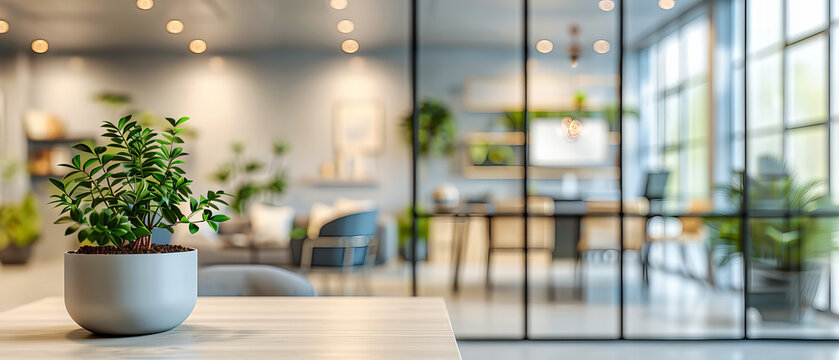 Cozy Cafe Interior with Warm Lighting and Blurred Background, Inviting Space for Casual Dining and Relaxation in a Modern Setting