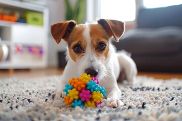 Have fun with your furry friend with a treat filled toy