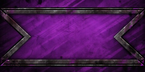 Purple black grunge diagonal stripes industrial background warning frame, vector grunge texture warn caution, construction, safety background with copy space for photo or text design