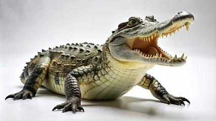 Foto op Canvas Crocodile on a white background © Николай 