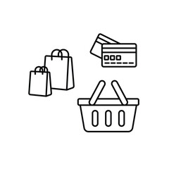 Shopping Basket vector icon, online store vector concept icon