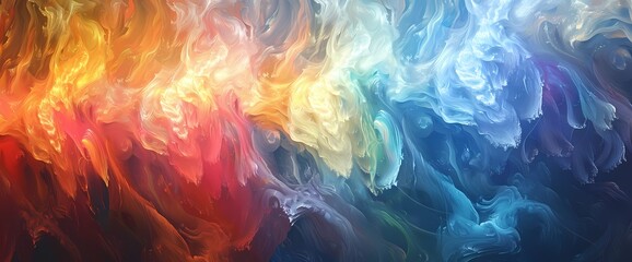 Nature-inspired abstract art featuring a seamless rainbow of colors, forming a captivating wallpaper.