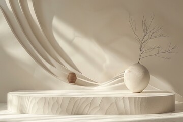 Showcase elegance on a minimalist 3D podium perfect for
