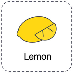 Set of vegetables and fruits with names line icons illustration