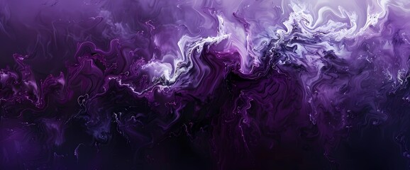 Mysterious midnight purples blend with ethereal silver, forming an abstract nocturnal symphony.