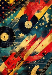 Rock music background. Rock poster. Background for music festival or concert poster or flyer, design template