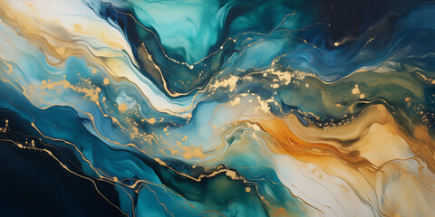 background of abstract rainbow colors of tiffany, white and gold . - obrazy, fototapety, plakaty