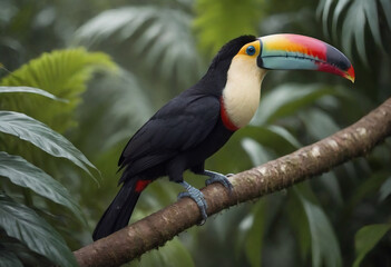 toucan bird on a branch - Powered by Adobe