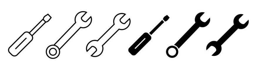 Tools Related Vector Line Icons settings thin line icon