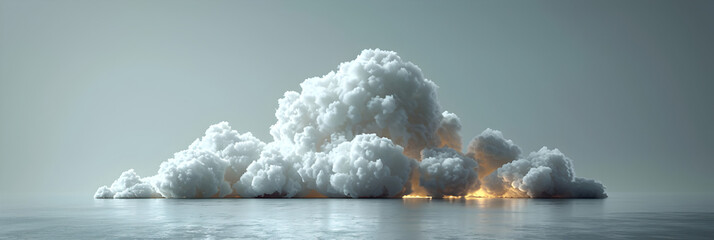 Cloud Upload File Icon Gray ,
illustration of White curve fog, smoke, clouds, fire and dark background with spotlight
