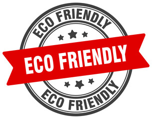 Fototapeta premium eco friendly stamp. eco friendly label on transparent background. round sign