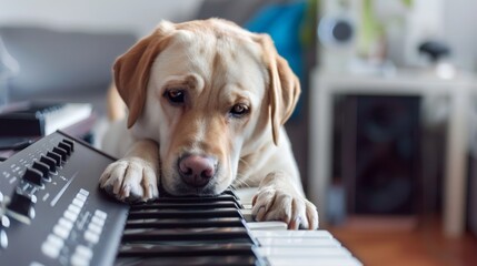 Dog Playing Music