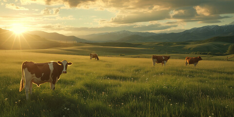 Cows on a meadow - 779636681