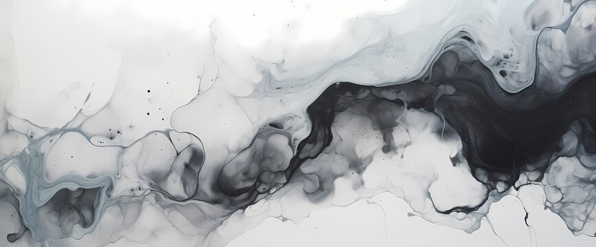 Mesmerizing swirls of marble ink dance across the canvas, forming an enchanting abstract spectacle.