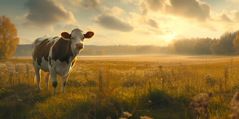 Cow on a meadow - 779637487
