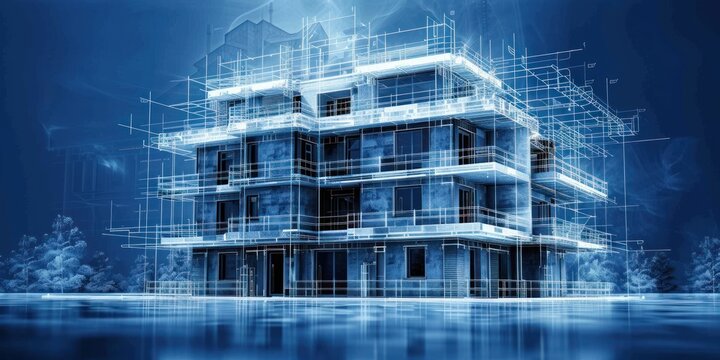 Towering Scaffolding: A Kaleidoscope of Renovation