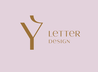 Letter Y logo icon design. Classic style luxury monogram.