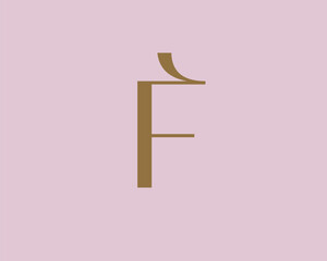 Letter F logo icon design. Classic style luxury monogram.