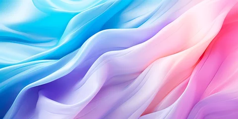 Tuinposter Pastel abstractions of soft and gentle abstractions using pastel colors. Generative AI © Лилия Захарчук