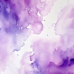 Violet watercolor light background natural paper texture abstract watercolur Violet pattern splashes aquarelle painting white copy space for banner design, greeting card