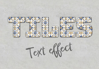 Tile Text Effect. Generated by AI