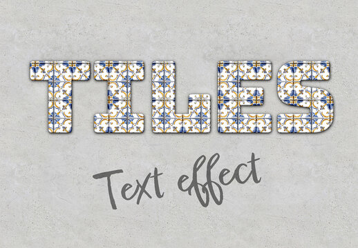 Tile Text Effect. Generated by AI