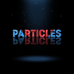 Naklejka na ściany i meble 3d graphics design, particles text effects
